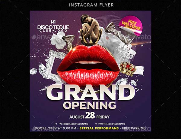 Grand Opening Flyer PSD