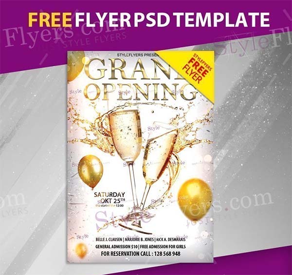 Grand Opening Free Flyer PSD Template
