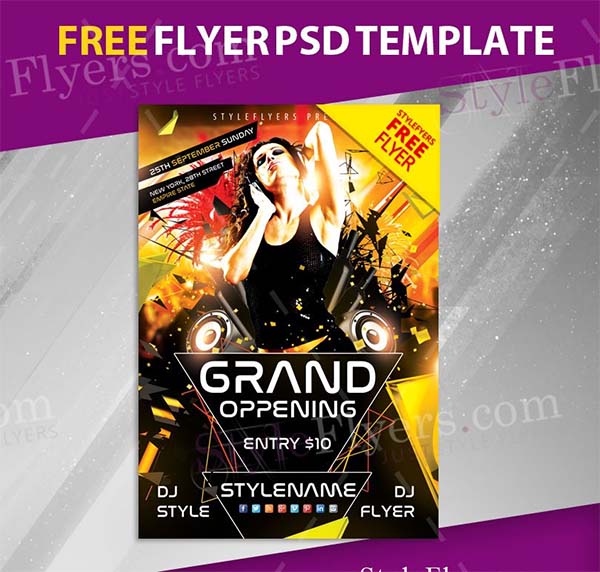 Grand Opening Free PSD Flyer Template