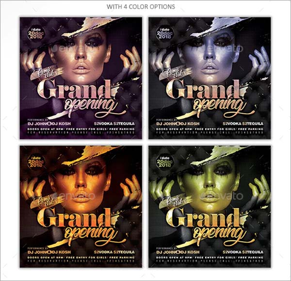 Grand Opening Party Event Flyer Template