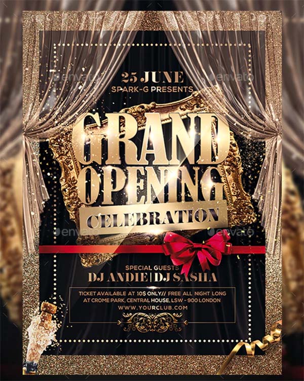 Grand Opening Party Flyer Template