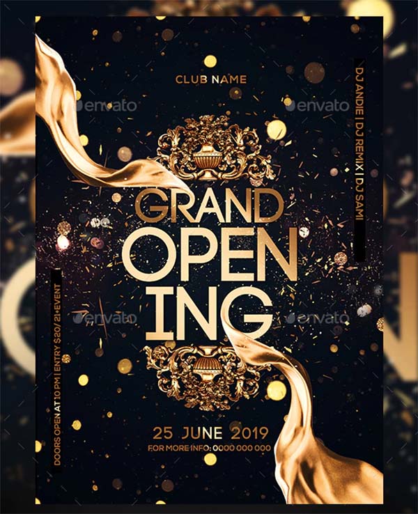 Grand Opening Party PSD Flyer