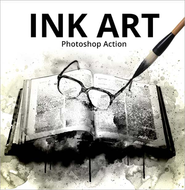 Ink Art Photoshop Action Design