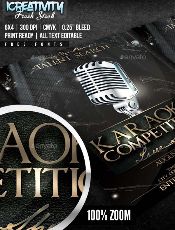 Karaoke Talent Competition Flyer