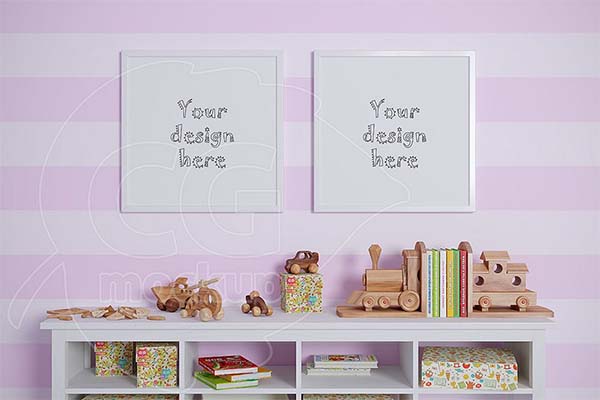 Kids Room Square Frame Mockups