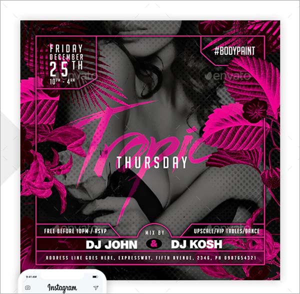 Ladies Night Flyer Template PSD
