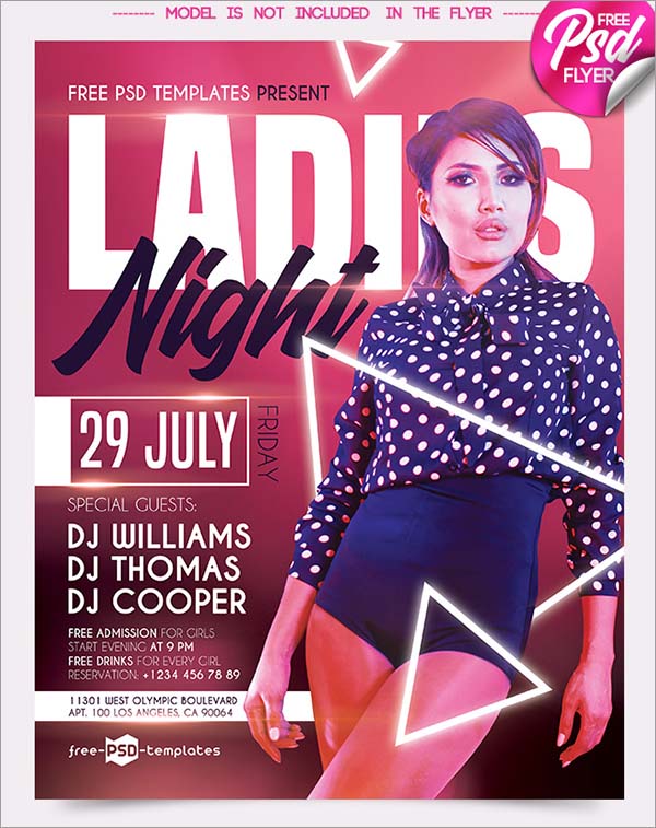 Ladies Night Free PSD Flyer Template