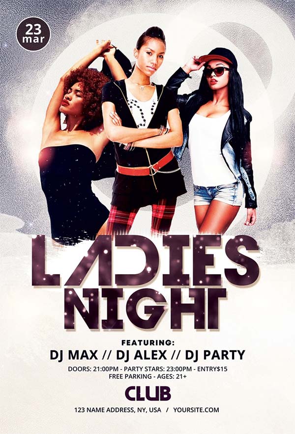 Ladies Night PSD Free Flyer Template