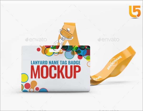 Lanyard Tag Badge Mock-Up