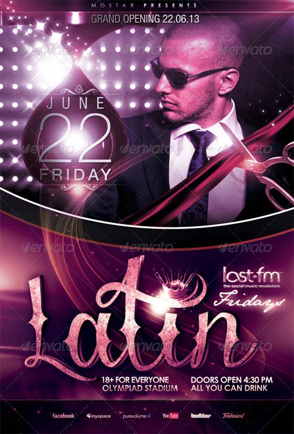 Latin Event Flyer Template
