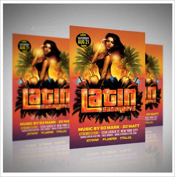 Latin Night Flyer PSD Template