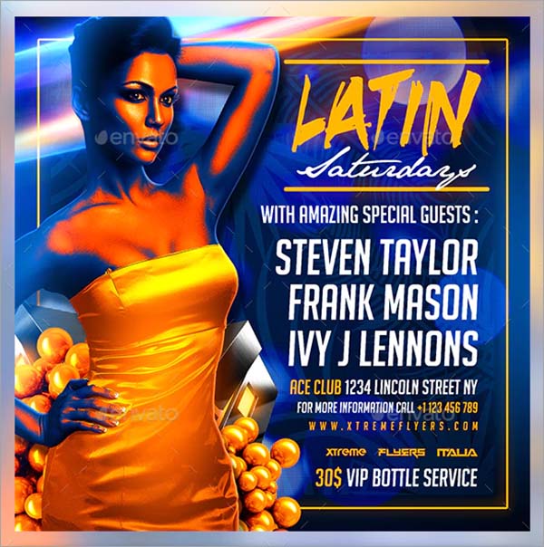 Latin Night PSD Flyer Template