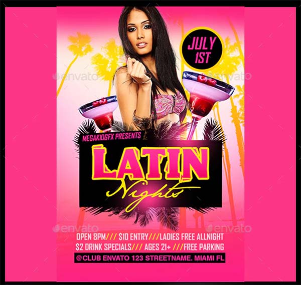 Latin Nights Flyer PSD Template