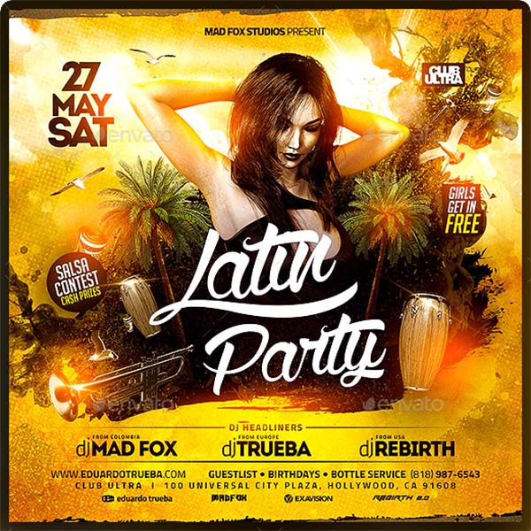 Latin Party Flyer Template