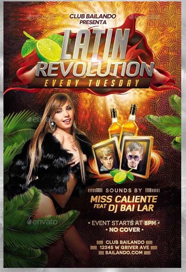 Latin Revolution Flyer Template