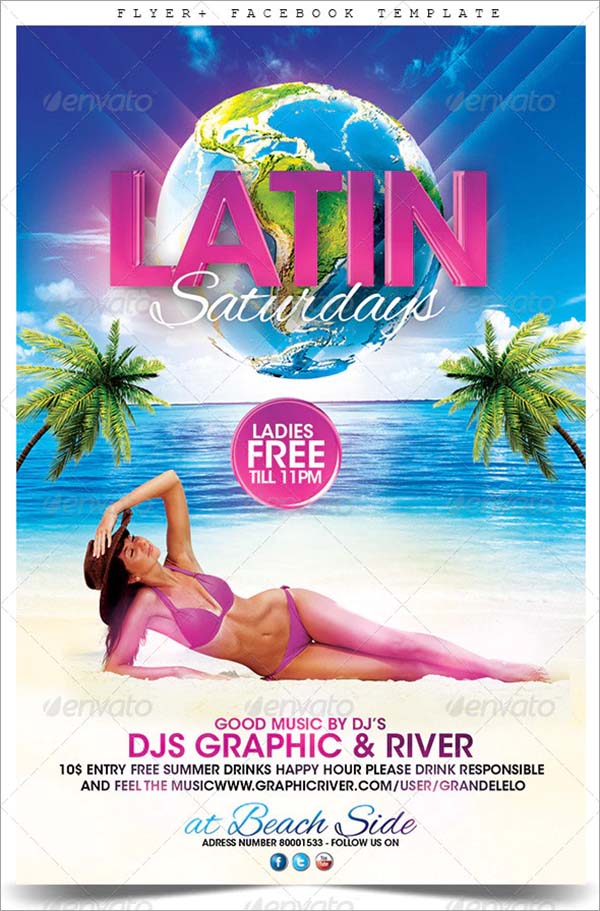 Latin Saturdays Flyer Template