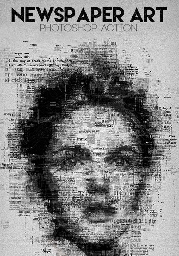 Newspaper Art Photoshop Action