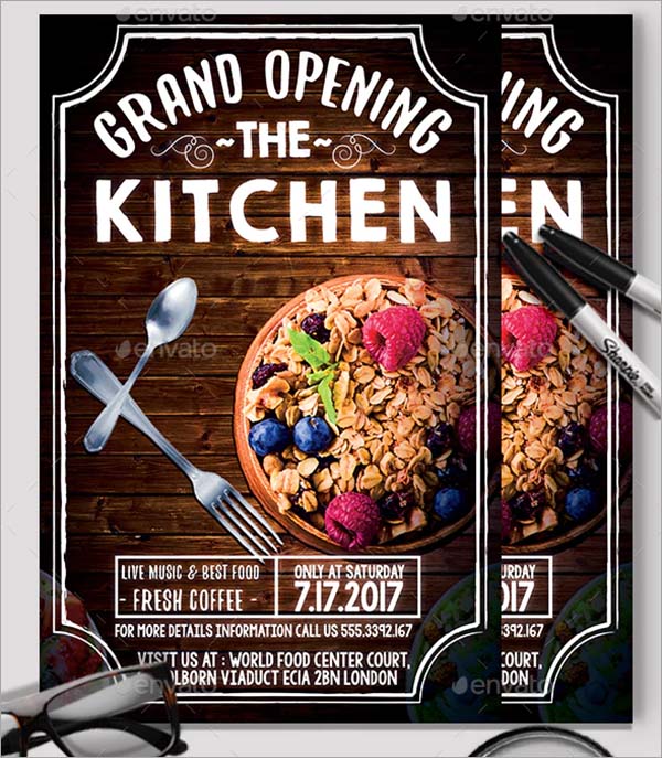 Restaurant Grand Opening Flyer Template