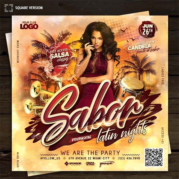 Sabor Latin Nights Flyer