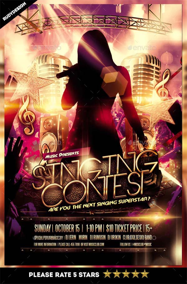 Singing Talent Contest Flyer Template