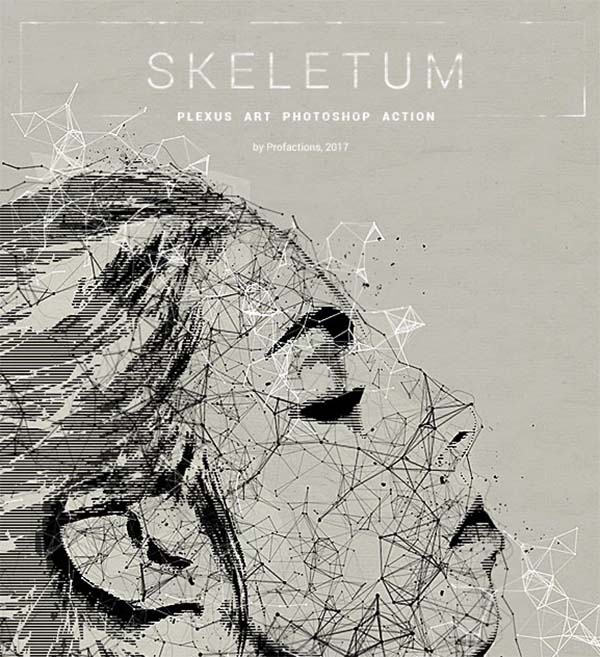 Skeletum Plexus Art Photoshop Action