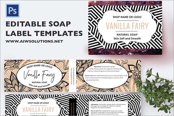 Soap Label Box Template