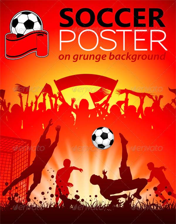 Soccer PSD Poster Design Template