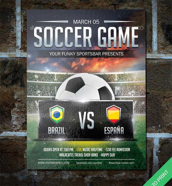 Soccer PSD Poster Template