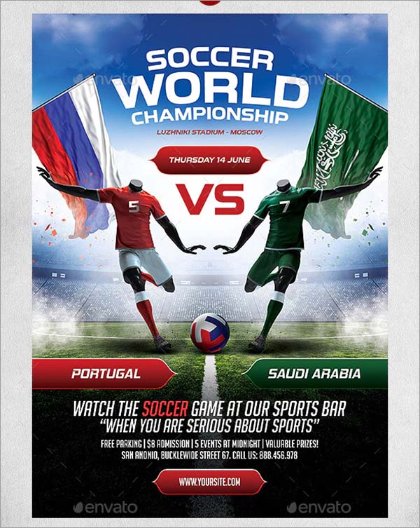 Soccer Poster PSD Design Template