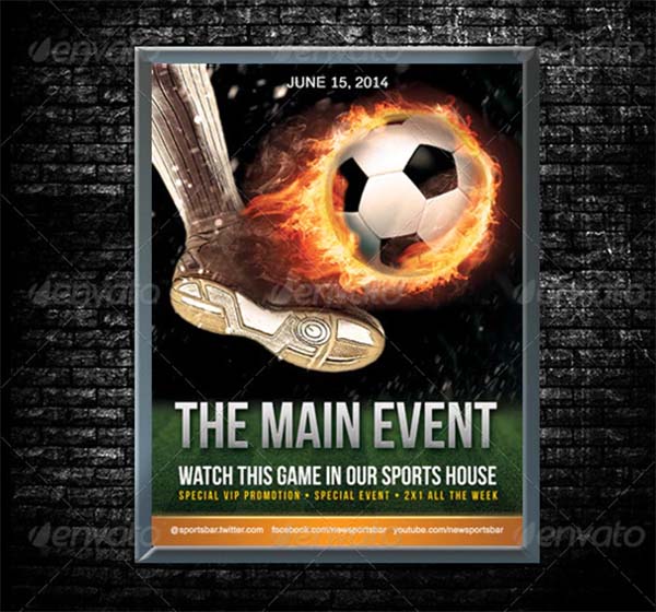 Soccer Poster PSD Template
