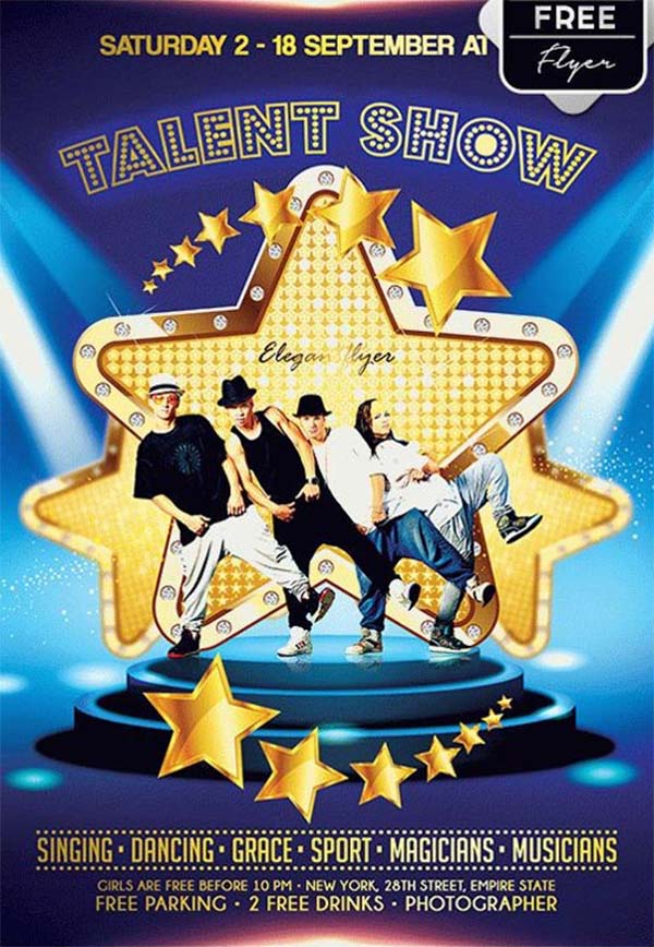 Talent Show Free Flyer Template