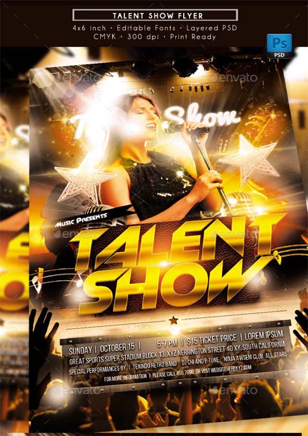 Talent Show PSD Flyer