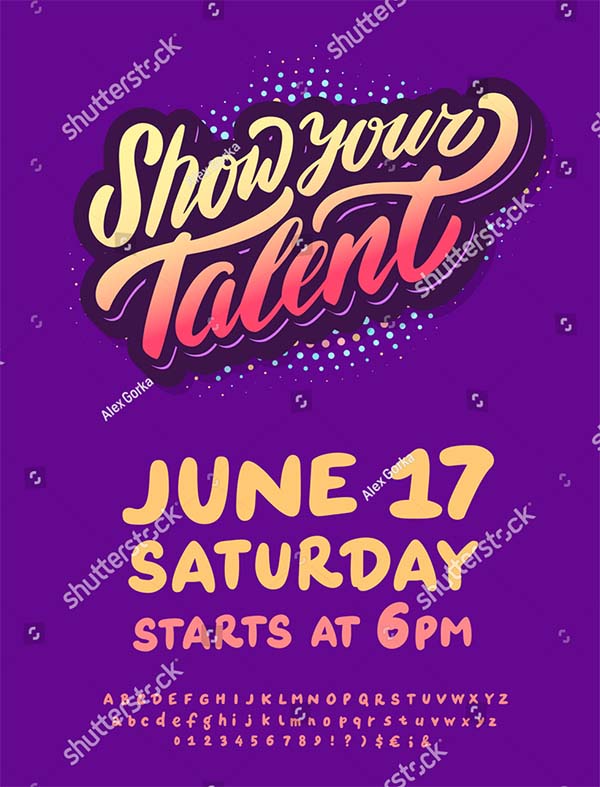 Talent Show Vector Flyer Design