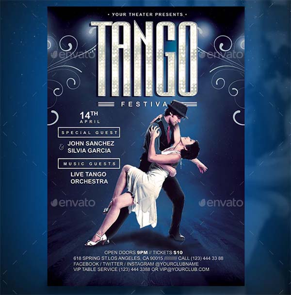 Tango Festival PSD Flyer