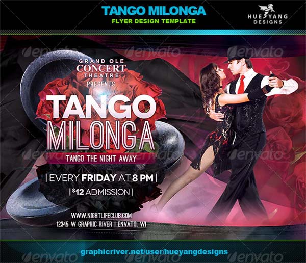 Tango Milonga Flyer Template