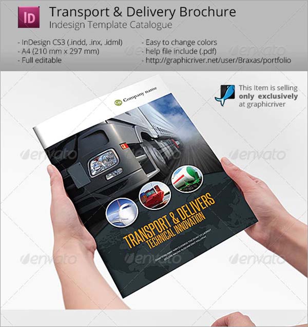 Transport & Delivery Indesign Template Brochure