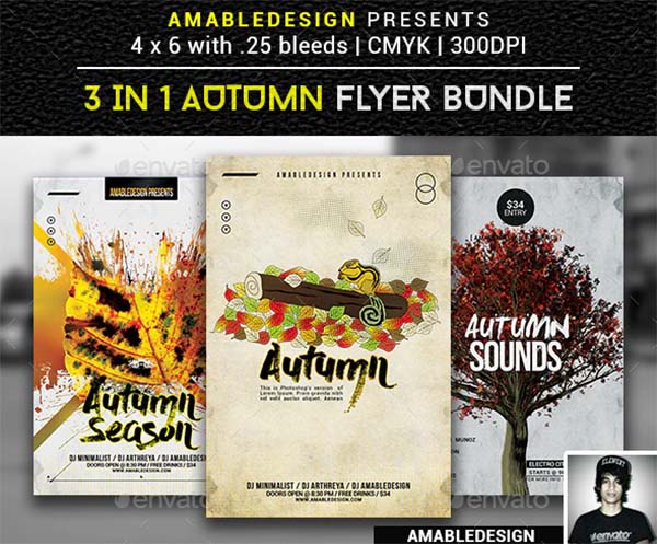 Autumn Flyer and Poster Template Design