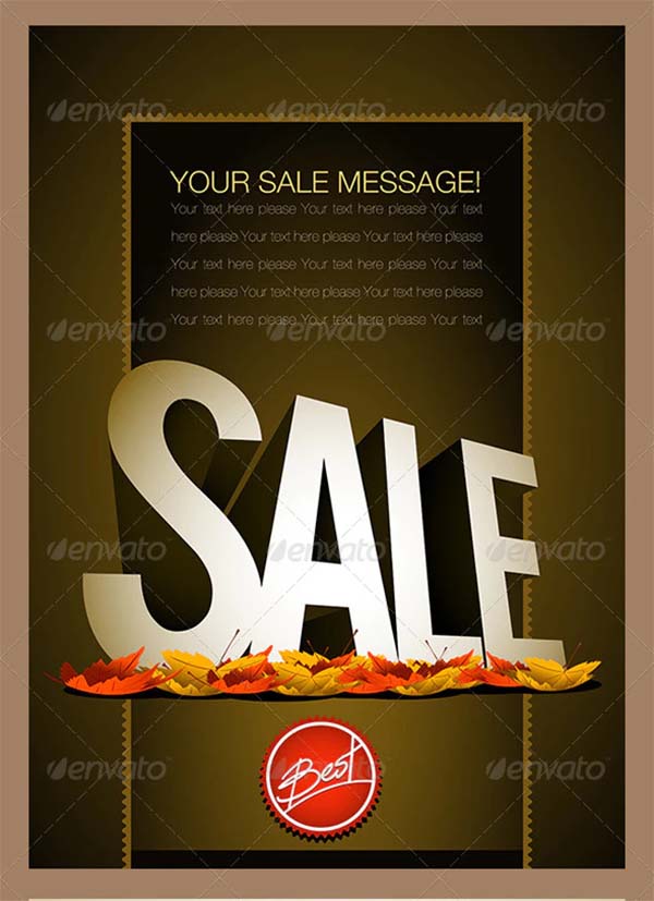 Autumn Sale Poster Design Template