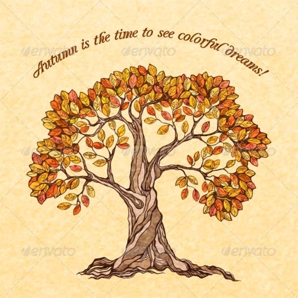 Autumn Tree Poster Template