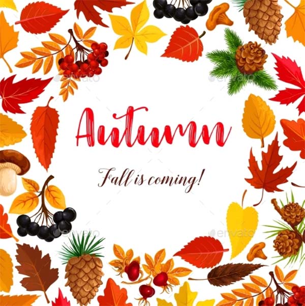Autumn Vector Poster Template