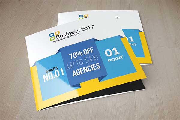 Business Solution Trifold Brochure Template