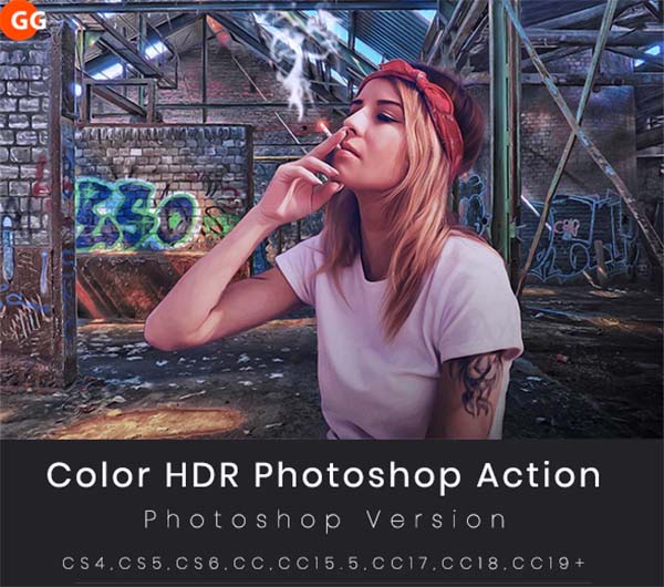 Color HDR Photoshop Action