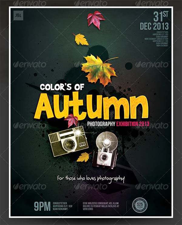 Colors of Autumn Photography Poster Template
