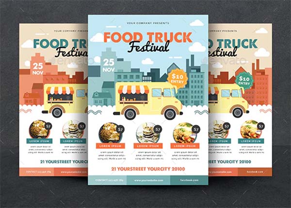 Food Truck Promotion Flyer Template
