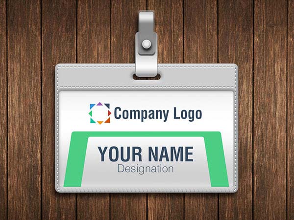 Free Name ID Card Vector Mockup