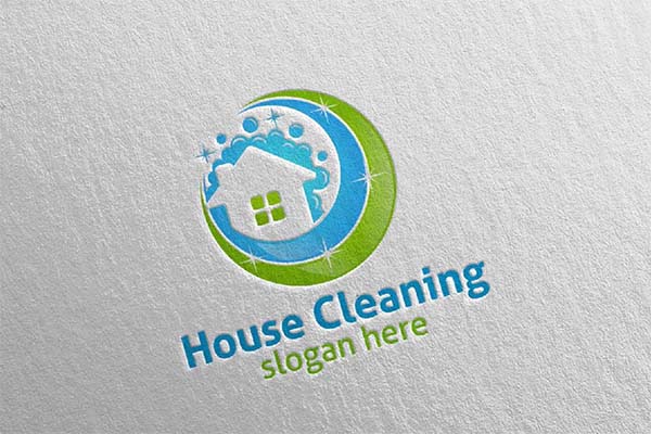 House Cleaning Service Vector Logo