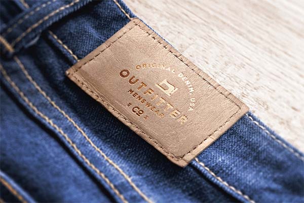 Logo Mockup Label Jeans