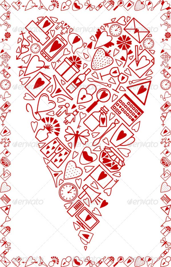 Love Greeting PSD Card Template