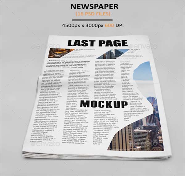 Media Newspaper Mockup