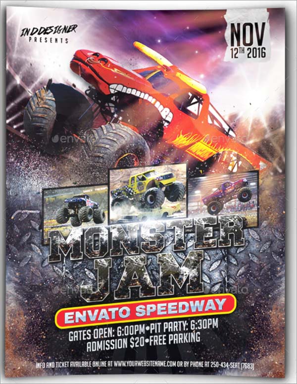 Monster Truck Flyer Template